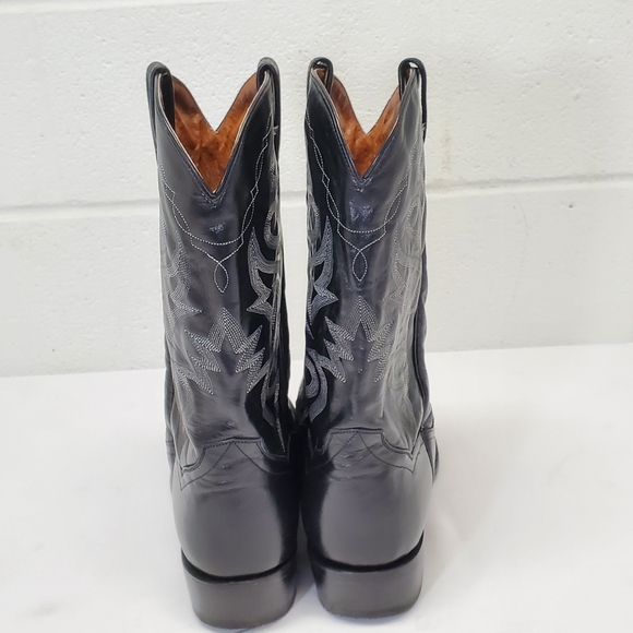 DAN POST Black Leather Mignon Corona Menโs 16 EW Western Cowboy Boots DP2110 - Picture 4 of 16